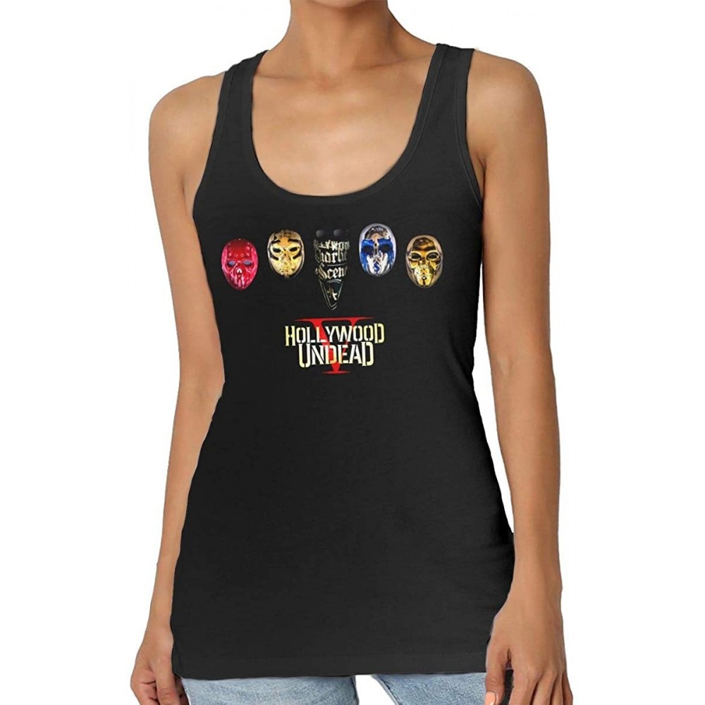 Camisoles & Tanks Hollywood Undead Woman Senior Round Neck Polyester Pattern Vest - C919609YCKC