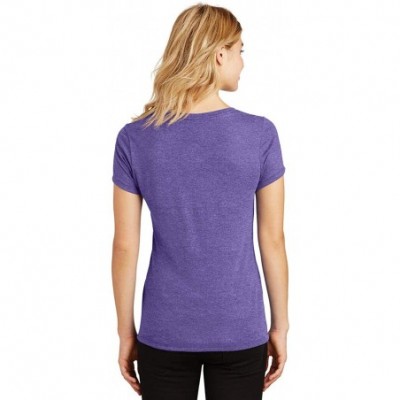 Tops Ladies Feel Safe at Night Sleep with EMT Triblend V-Neck - Purple Frost - CZ18YIAEDC8