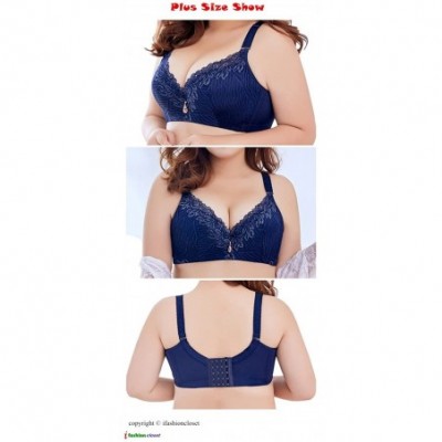 Bras Serious Cleavage Lace Push Up Bras for Women Full Plus Size - Purple - CV12O5PHA10