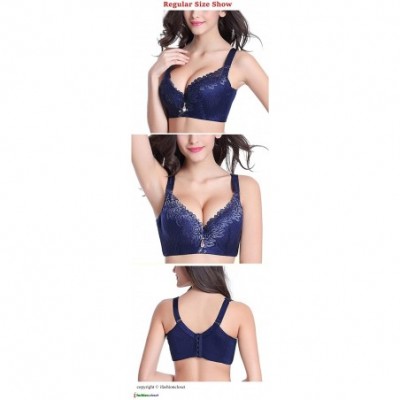 Bras Serious Cleavage Lace Push Up Bras for Women Full Plus Size - Purple - CV12O5PHA10