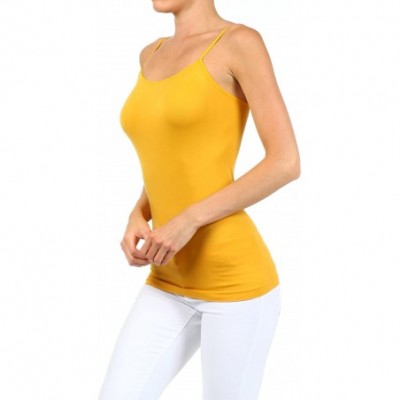 Camisoles & Tanks Women's Everyday Solid Color Thin Strap Camisole - Gold - CY125WN8WOR