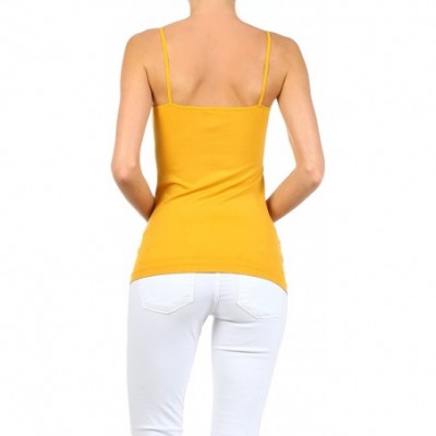 Camisoles & Tanks Women's Everyday Solid Color Thin Strap Camisole - Gold - CY125WN8WOR