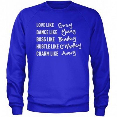 Camisoles & Tanks Love Like Grey Dance Like Yang Crewneck Sweatshirt - Royal Blue - CJ18QZ5S7CZ