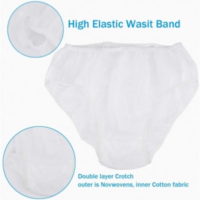 Panties Womens Nonwoven Underwear Paper Panties Handy Briefs for Travel Hotel Spa - White - CP193T303T4