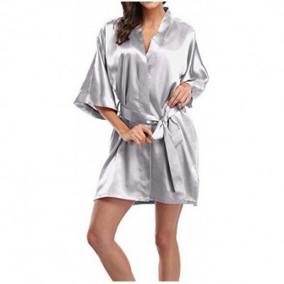 Robes Sexy Satin Night Robe Lace Bathrobe Perfect Wedding Bride Bridesmaid Robes Dressing Gown for Women. As the Photo Show4 ...