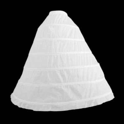 Slips Wedding Bridal Petticoat 6 Hoops Crinoline Prom Underskirt Fancy Skirt Slip White - CZ19C3W25U3