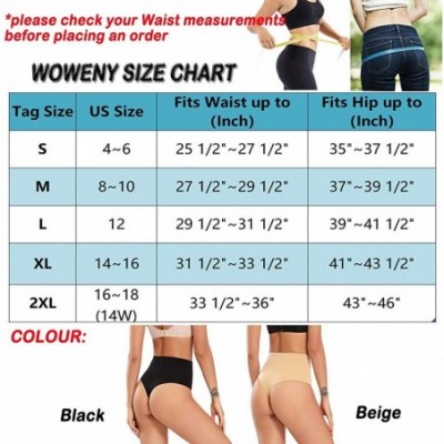 Shapewear Tummy Control Shapewear Thong Seamless Body Shaper Underwear Tummy Slimmer Shapewear High Waist Thong Panties - Bei...