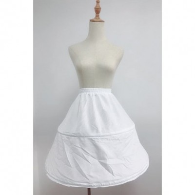 Slips Women's 2 Hoops Pannier Petticoat Crinoline Underskirt Slip - 2 Hoops White - CU18G0YESO3