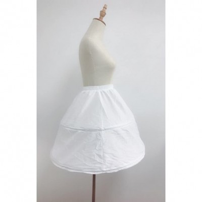 Slips Women's 2 Hoops Pannier Petticoat Crinoline Underskirt Slip - 2 Hoops White - CU18G0YESO3