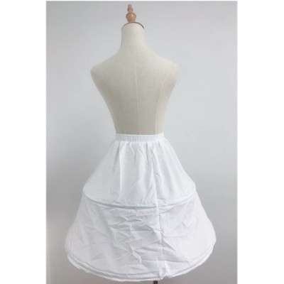 Slips Women's 2 Hoops Pannier Petticoat Crinoline Underskirt Slip - 2 Hoops White - CU18G0YESO3