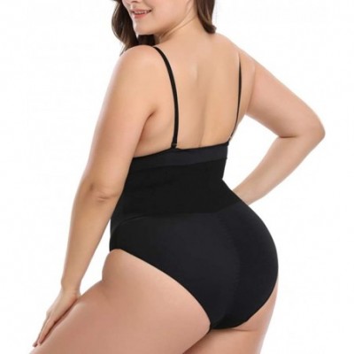 Shapewear Womens Bodysuit One Piece Lingerie Camisole Sexy Body Shaper Briefer Bra-in Thong Shapewear Panty - Black - CA18UU3...