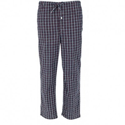 Sleep Sets Men's Flannel Long Sleeve Pajama Set - Navy - C118YLDQURY