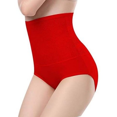 Shapewear Women Waist Trainer Brief High Waist Tummy Control Breathable Stretch Slim Body Shapewear Briefs - Red - C318WUM6UW6