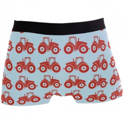 Boxer Briefs Mens No Ride-up Underwear Wild Frog Toad Boxer Briefs - Toy Tractor Pattern - CW18Y427WGH