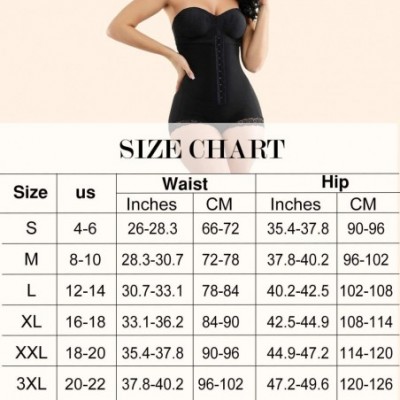 Shapewear Women's Tummy Control Shapewear Slimming Bodysuit Butt Lifter Body Shaper Crotchless Faja Body Briefer - Black4 - C...