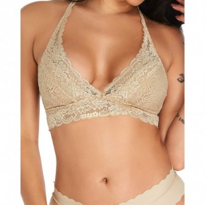 Bras Women Lace Wireless Plus Size Minimizer Bra Full Coverage Vest Bras - A-beige - CA18HZMMK9E