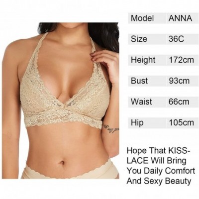 Bras Women Lace Wireless Plus Size Minimizer Bra Full Coverage Vest Bras - A-beige - CA18HZMMK9E