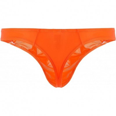 G-Strings & Thongs Premium Men's Thong G-String Underwear- Hot Men's Thong Undie- No Visible Lines. - Orange - CN18T849MCE