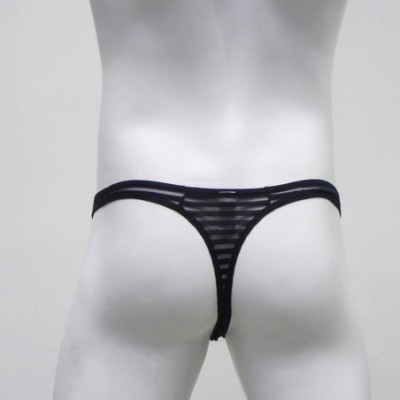 G-Strings & Thongs Thong Bikini Pouch Underwear Transparent Underpants Striped Thongs T-Back Cueca Jockstrap Panties Mens Bri...