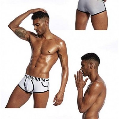 G-Strings & Thongs Men's Underwear Low Waist Solid Color Mesh Ice Silk Athletic Supporters Solid Color Underwear - White - CL...