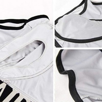 G-Strings & Thongs Men's Underwear Low Waist Solid Color Mesh Ice Silk Athletic Supporters Solid Color Underwear - White - CL...