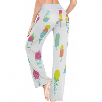 Bottoms Womens Pajama Lounge Pants Various Ice Cream Sweets Wide Leg Casual Palazzo Pj Sleep Pants Girls - Amazing 1 - CQ19CY...