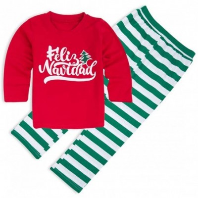 Sleep Sets Christmas Tree Printing Striped Father Mom Pajamas Set Homewear - Father - CE18YREMUQH