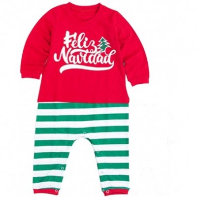 Sleep Sets Christmas Tree Printing Striped Father Mom Pajamas Set Homewear - Father - CE18YREMUQH