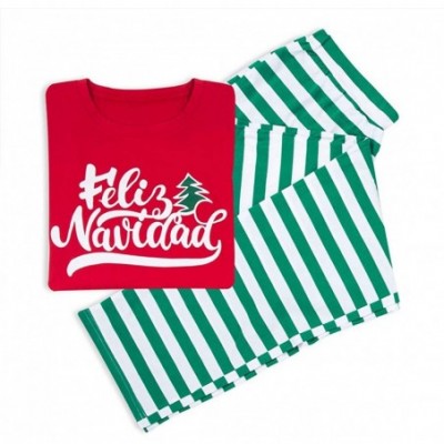 Sleep Sets Christmas Tree Printing Striped Father Mom Pajamas Set Homewear - Father - CE18YREMUQH