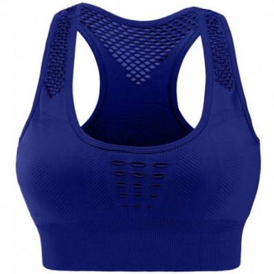 Bustiers & Corsets Air Permeable Cooling Summer Sport Yoga Wireless Bra - D-navy - CW18U9509HM