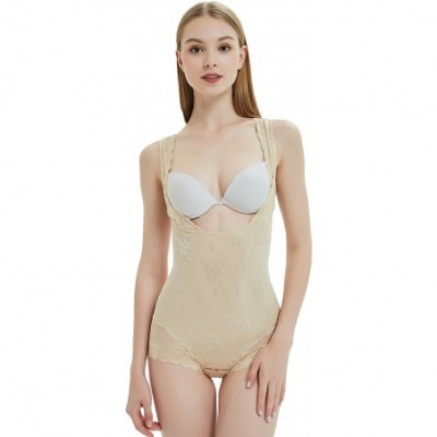 Shapewear Women's Body Briefer Smooth Wear Your Own Bra Slimming Shapewear Bodysuit - Nude - CD186QME25H