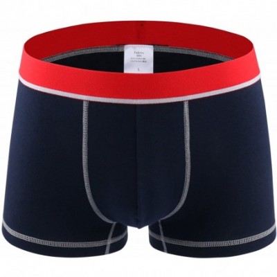 Boxer Briefs Men's 4-Pack Cotton-Stretch Low-Rise Trunk(XL-3XL) - Black/White/Blue - CI18M53MAM6