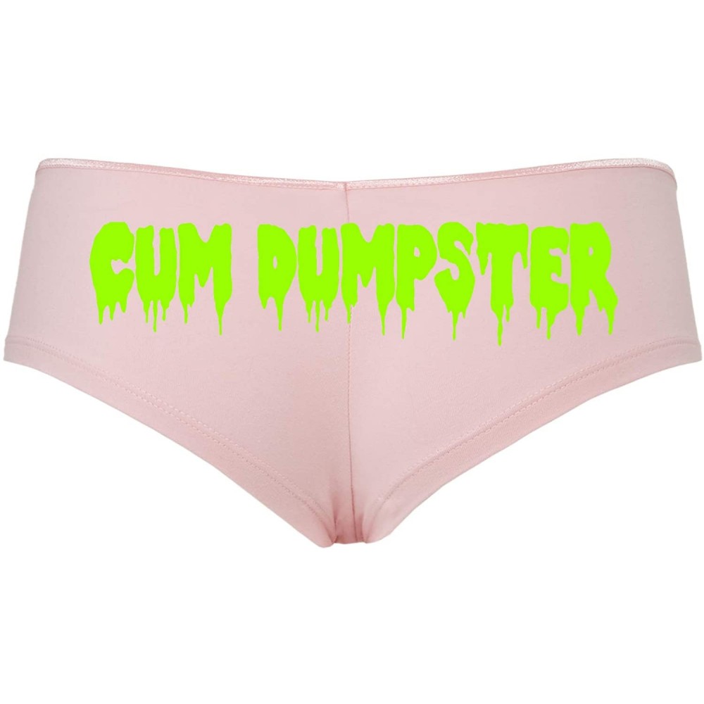 Panties Cum Dumpster Cumdump Pink Boyshort Underwear DDLG cumslut Slut - Lime Green - CO18SW3UR9Z