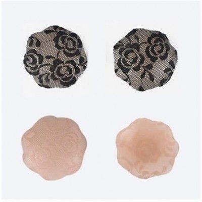 Accessories Invisible Nipple Stickers 2 Pairs/lot Lace Silicone Nipple Cover Adhesive Breast Petals Invisible Chest Sticky An...