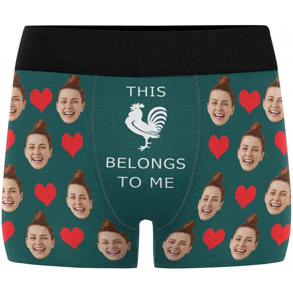 Boxers Custom Face Boxers This Belongs to Me Red Hearts Watermelon Red Personalized Face Briefs Underwear for Men - Multi 10 ...