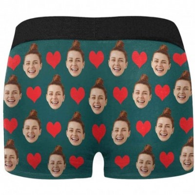 Boxers Custom Face Boxers This Belongs to Me Red Hearts Watermelon Red Personalized Face Briefs Underwear for Men - Multi 10 ...