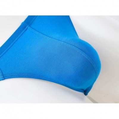 G-Strings & Thongs Bamboo Mens Thong Underwear Sexy Thong G-String Male Butt-Flaunting T-Back - Blue 1 Pack - CN18Z3Z4SUX