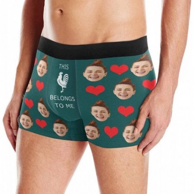 Boxers Custom Face Boxers This Belongs to Me Red Hearts Watermelon Red Personalized Face Briefs Underwear for Men - Multi 10 ...