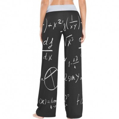 Bottoms Mathematical Digital Graphics Women Loose Palazzo Casual Drawstring Sleepwear Print Yoga Pants - CB19D8TA8SR