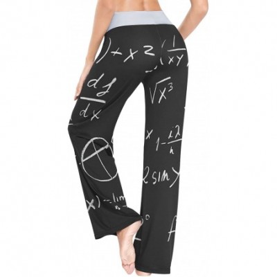 Bottoms Mathematical Digital Graphics Women Loose Palazzo Casual Drawstring Sleepwear Print Yoga Pants - CB19D8TA8SR