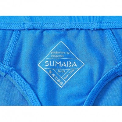 G-Strings & Thongs Bamboo Mens Thong Underwear Sexy Thong G-String Male Butt-Flaunting T-Back - Blue 1 Pack - CN18Z3Z4SUX