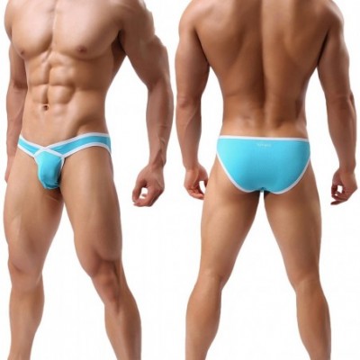 Briefs Men's Briefs Micro Mesh Breathable Sexy Bulge Bikini Underwear - Muti05-5pack - CD187INONN4