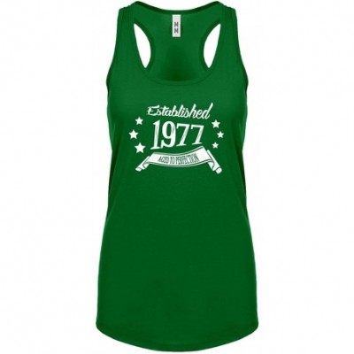 Camisoles & Tanks Established 1977 Womens Racerback Tank Top - Kelly Green - CT18863H722