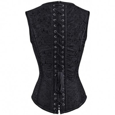 Bustiers & Corsets Women's Steampunk Corset Top Waist Training Bustier Body Shaper - B-black - CU18KKM4IMC