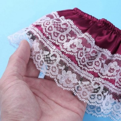 Briefs Men's Satin Frilly Sissy Pouch Panties Bownot Girly Bikini Briefs Crossdress Lingerie - Wine_red - C219CS4ZGQ0