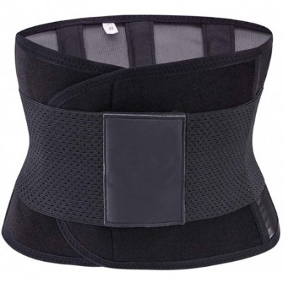 Bustiers & Corsets Unisex Waist Trainer Belt Exercise Girdle Waist Cincher Trimmer Workout Sauna Belt - Black - C0192M5ONU2