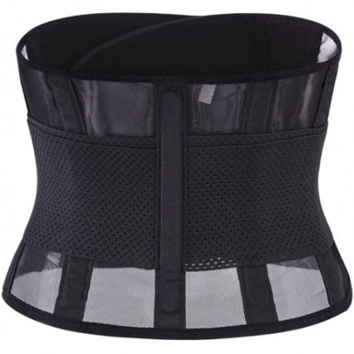 Bustiers & Corsets Unisex Waist Trainer Belt Exercise Girdle Waist Cincher Trimmer Workout Sauna Belt - Black - C0192M5ONU2