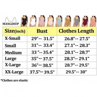 Shapewear Women's V-Neck/Square Neck Backless Camisole Adjustable Spaghetti Strap Bodysuits Jumpsuits - Burgundy - CM18Y7OK5LD