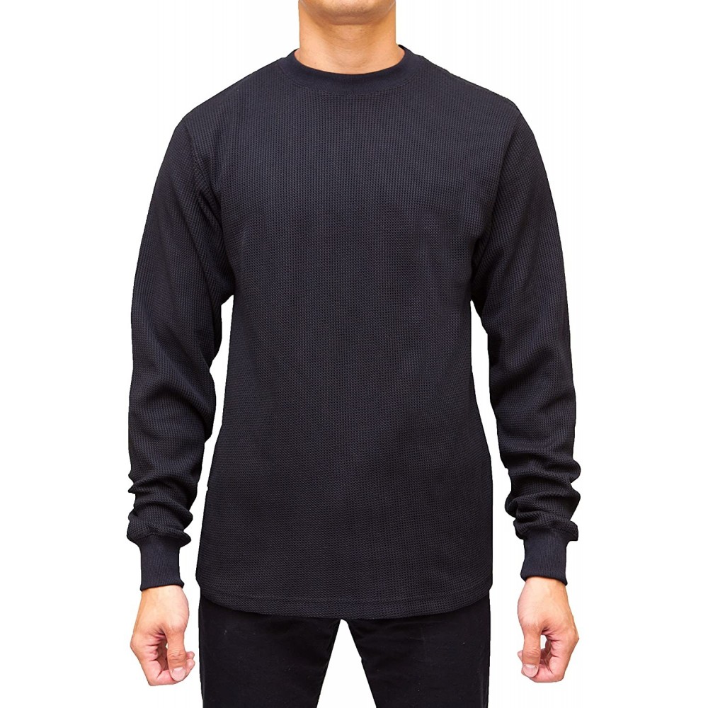 Thermal Underwear Men's Heavyweight Long Sleeve Thermal Crew Neck Top - Dkgray - CR1205NH6L9