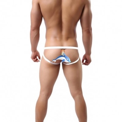 G-Strings & Thongs Men's Sexy Strip Underwear Double D Pants Ice Silk Low Waist Thong - Gre+yel+blu - C61938N7S5M